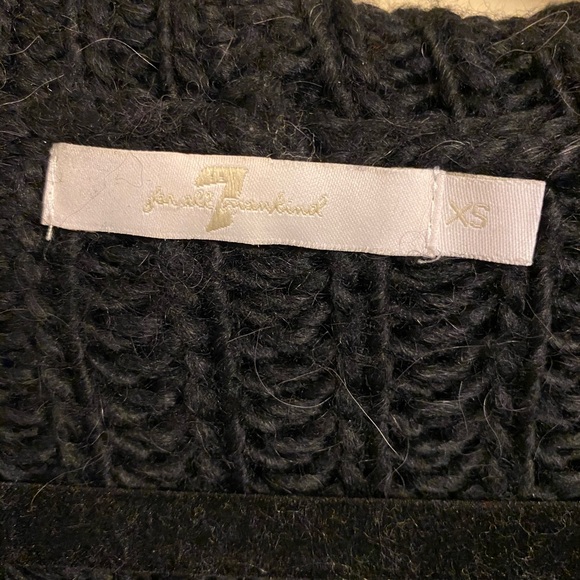 7 for all Mankind Navy Blue Cowl Neck Sweater - Picture 3 of 7